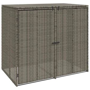 vidaXL Atkritumu kaste 2 gab. Pelēka 130 x 80 x 115 cm Polietilēns