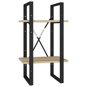 vidaXL 2-līmeņu grāmatu plaukts, ozolkoka 40x30x70cm inženierijas koks