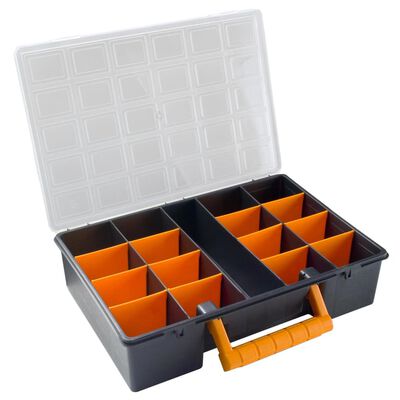 vidaXL kastes ar sadalītājiem, 2 gab., 360x250x85 mm, PP