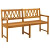 vidaXL Āra sols Dabiska 150 x 55,5 x 90 cm Cietā akācijas koks