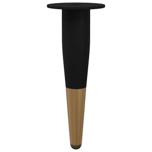 vidaXL Mēbeļu kājas 2 gab. Melns un zelts &Oslash; 40 x 98 mm Dzelzs