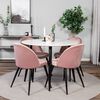 Venture Home virtuves krēsli Velvet, 2 gab., samts, melna, rozā