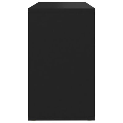 vidaXL plaukts, melns, 60x30x50 cm, skaidu plāksne