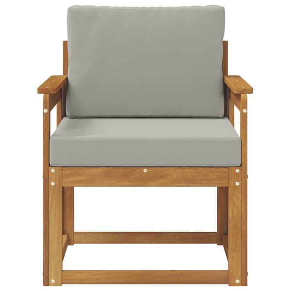 vidaXL Āra dīvāns Cieta akācijas koks un poliesters