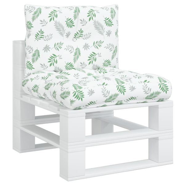 vidaXL pale&scaron;u dīvānu matrači, 2 gab., audums ar lapu apdruku