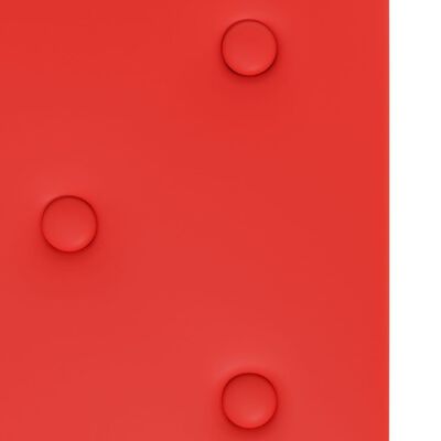 vidaXL sienas paneļi, 12 gab., sarkani, 90x30 cm, mākslīgā āda, 3,24m²