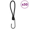 vidaXL gumijas auklas ar āķiem, atstarojo&scaron;as, 50 gab., 17 cm
