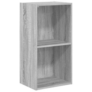 vidaXL grāmatu plaukts, pelēka koka, 40x30x77 cm, inženierijas koks
