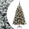 vidaXL Mākslīgā Ziemassvētku eglīte ar rotājumiem 240 cm 300 LED