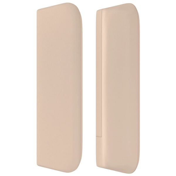 vidaXL galvgalis ar malām, 163x16x78/88 cm, kapučīno mākslīgā āda