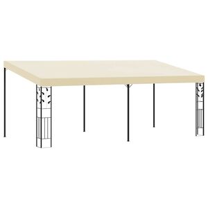 vidaXL dārza nojume, stiprināma pie sienas, 6x3x2,5 m, krēmkrāsas