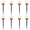 vidaXL Āra saules gaismas ar zemes tapas 8 pcs Silti balts 38,5 cm ABS