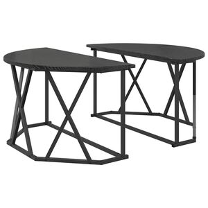 vidaXL Kafijas galdiņ&scaron; Melns ozolkoks 80 x 80 x 42 cm