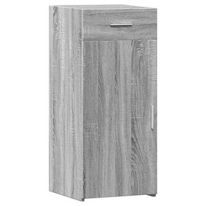 vidaXL kumode, pelēka ozolkoka, 40x42,5x93 cm, inženierijas koks