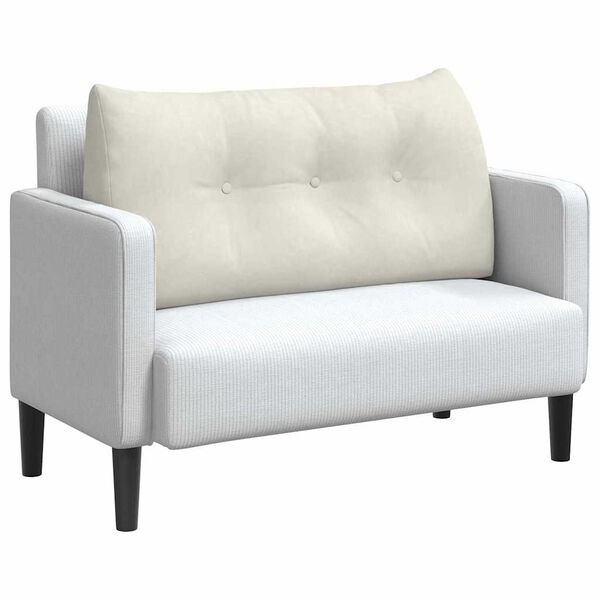 vidaXL Atpakaļ spilvens Krēmkrāsa 100 x 24 x 50 cm Samts