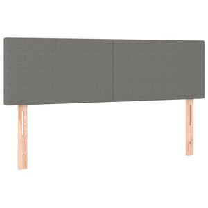 vidaXL gultas galvgaļi, 2 gab., 72x5x78/88 cm, tum&scaron;i pelēks audums