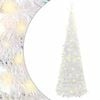 vidaXL mākslīgā Ziemassvētku eglīte, 50 LED, balta, 120 cm