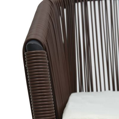 vidaXL dārza krēsli, 2 gab., brūna PE rotangpalma