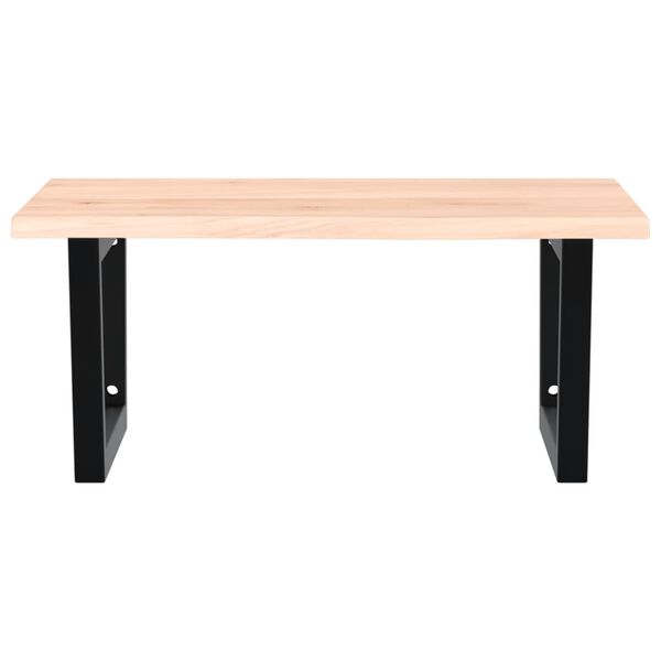 vidaXL izlietnes plaukts, stiprināms pie sienas, tērauds, ozola koks