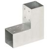 vidaXL stabu savienotājs, L forma, cinkots metāls, 71x71 mm