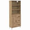 vidaXL Augstais skapītis 2 pcs Artisānā ozols 69,5 x 34 x 180 cm