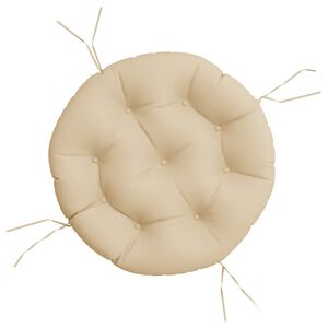 vidaXL krēslu spilvens, apaļ&scaron;, &Oslash; 60 x11 cm, oksforda audums, bē&scaron;s