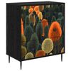 vidaXL Drīzā rokas ZAANDAM Meža izdrukas 66 x 36,5 x 76 cm Melns ozols