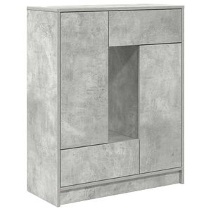 vidaXL kumode ar atvilktnēm un durvīm, betons pelēks, 73x31x90 cm