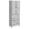 vidaXL Skapju komplekts 2 pcs Pelēks Sonoma 66 x 34,5 x 90 cm