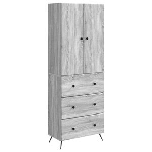 vidaXL Skapju komplekts 2 pcs Pelēks Sonoma 66 x 34,5 x 90 cm