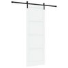 vidaXL Slīdo&scaron;ās durvis 83 x 232 cm Priedes masīvkoks Balta un melna