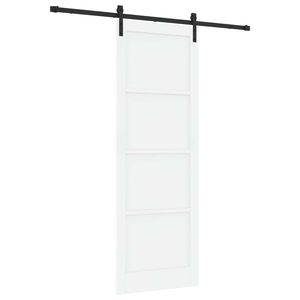 vidaXL Slīdo&scaron;ās durvis 83 x 232 cm Priedes masīvkoks Balta un melna