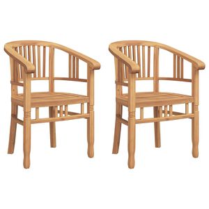 vidaXL Krēsls 2 pcs Brūna 63 x 58 x 89 cm Ciets tek&scaron;a koks