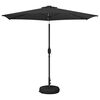 vidaXL Dārza parasols ar LED gaismām un pamatni 270 x 270 cm