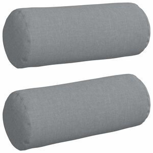 vidaXL Spilveni 2 pcs Gai&scaron;i pelēks &Oslash; 15 x 40 cm audums