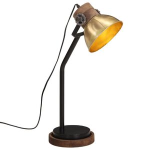 vidaXL galda lampa, 25 W, antīka misiņa krāsa, 18x18x60 cm, E27