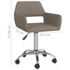 vidaXL grozāmi virtuves krēsli, 2 gab., pelēkbrūns audums