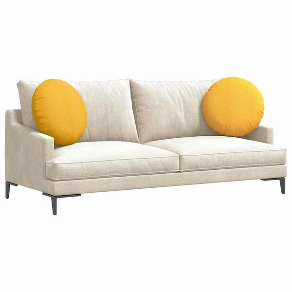 vidaXL Sēdvietas spilventiņi 2 pcs Gai&scaron;i dzeltena &Oslash; 50 cm