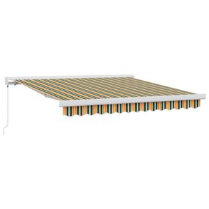 vidaXL Nolokāms markīze Zaļ&scaron; un dzelten&scaron; 300 x 250 cm