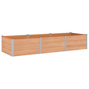 vidaXL Augstā puķu kaste Brūna 300 x 100 x 54 cm WPC un alumīnijs