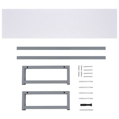 vidaXL vannasistabas mēbeles, baltas, 160x40x16,3 cm