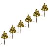 vidaXL Ziemassvētku egļu celiņ&scaron;, 6 egles, silti baltas LED, 45 cm, PVC