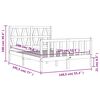 vidaXL gultas rāmis ar galvgali, divvietīgs, masīvkoks