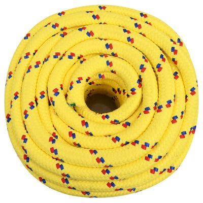 vidaXL laivu virve, dzeltena, 20 mm, 100 m, polipropilēns