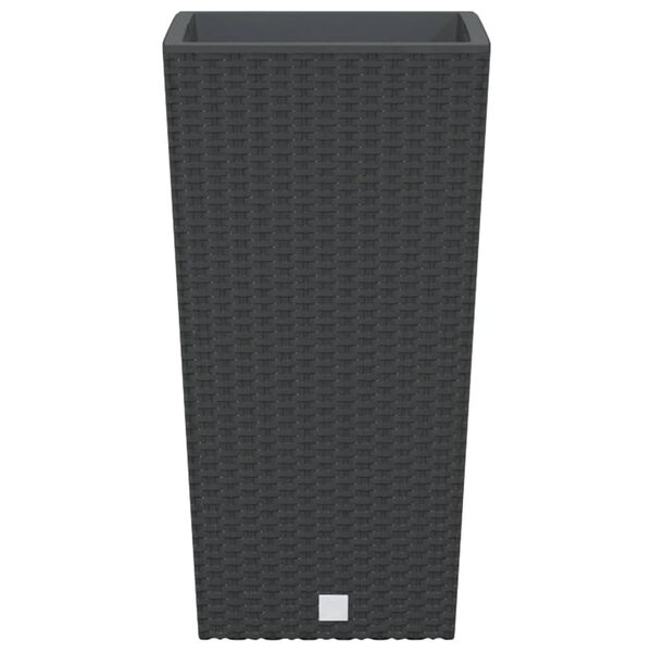 vidaXL puķu kaste ar izņemamu ieliktni, pelēka, 11 /26,5 L, PP