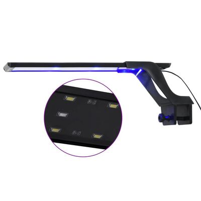 vidaXL akvārija LED lampa ar stiprinājumu, 35-55 cm, zila un balta
