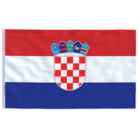 vidaXL Horvātijas karogs, 90x150 cm
