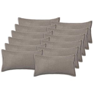 vidaXL Spilvenu pārvalks 12 gab. HOUTEN Gai&scaron;i pelēka 40 x 80 cm Boucl&eacute;