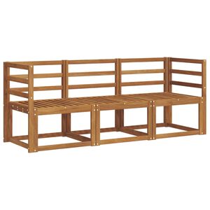 vidaXL Āra dīvānu komplekts 3 pcs Dabiska