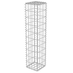 vidaXL gabions ar vāku, cinkots tērauds, 20x20x100 cm